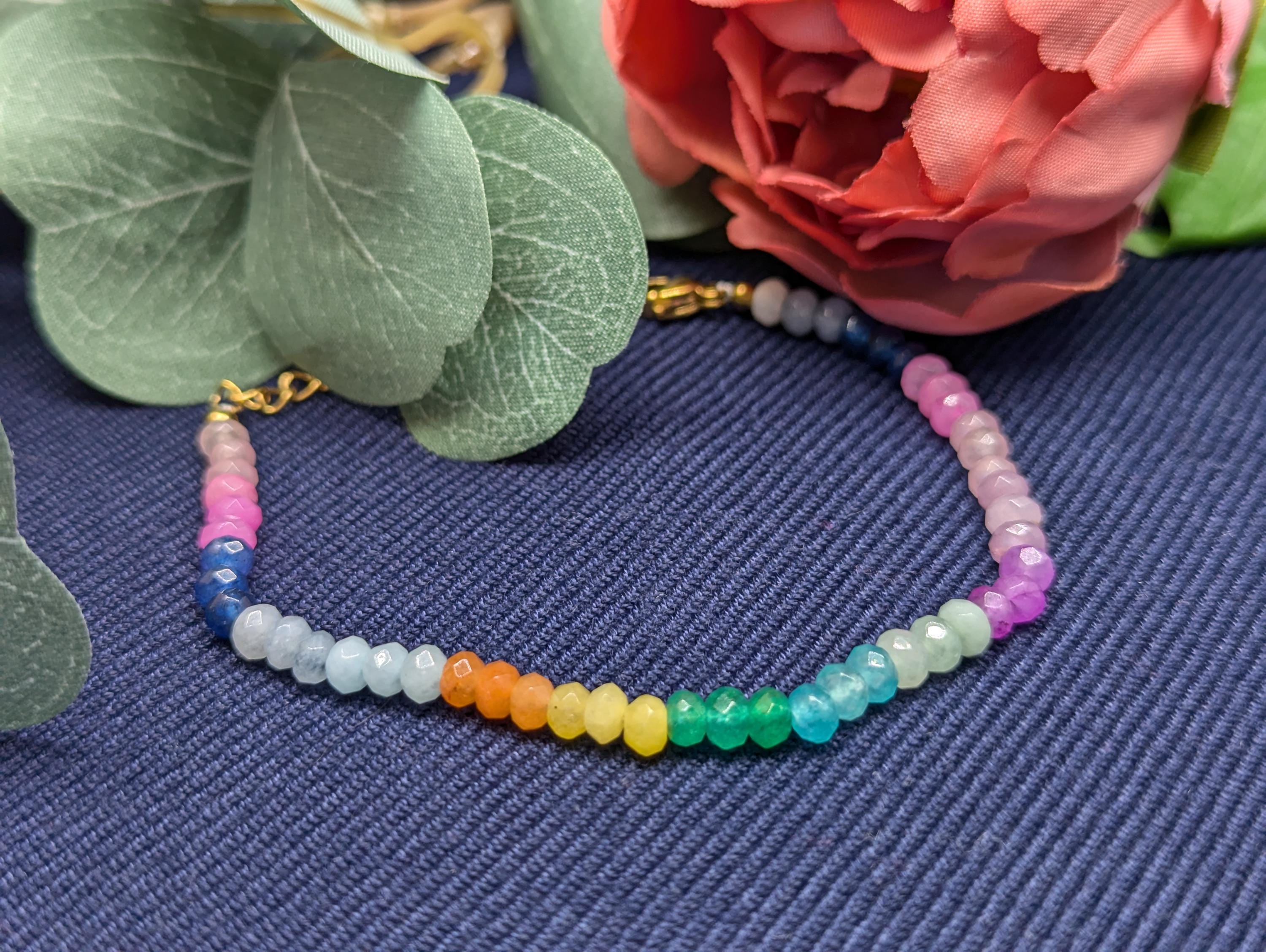 Armband für jeden Tag, Schmuckidee als Geburtstagsgeschenk für sie, Armband im Boho-Stil für jeden Tag, mehrfarbiges Armband, Geschenk für die Freundin