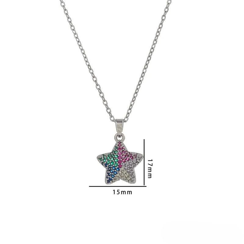 Zierlicher Schmuck für jeden Tag, Halskette mit Sternanhänger, Halskette für jeden Tag, Silberkette für die beste Freundin, Goldkette, Geschenk für Sie