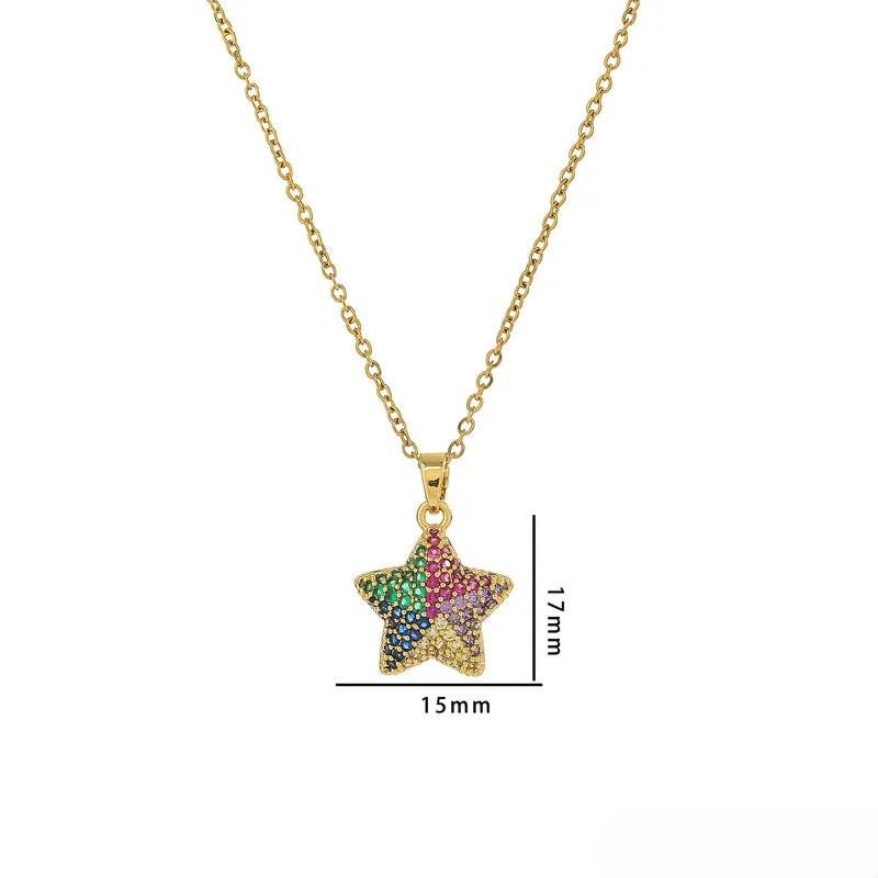 Zierlicher Schmuck für jeden Tag, Halskette mit Sternanhänger, Halskette für jeden Tag, Silberkette für die beste Freundin, Goldkette, Geschenk für Sie
