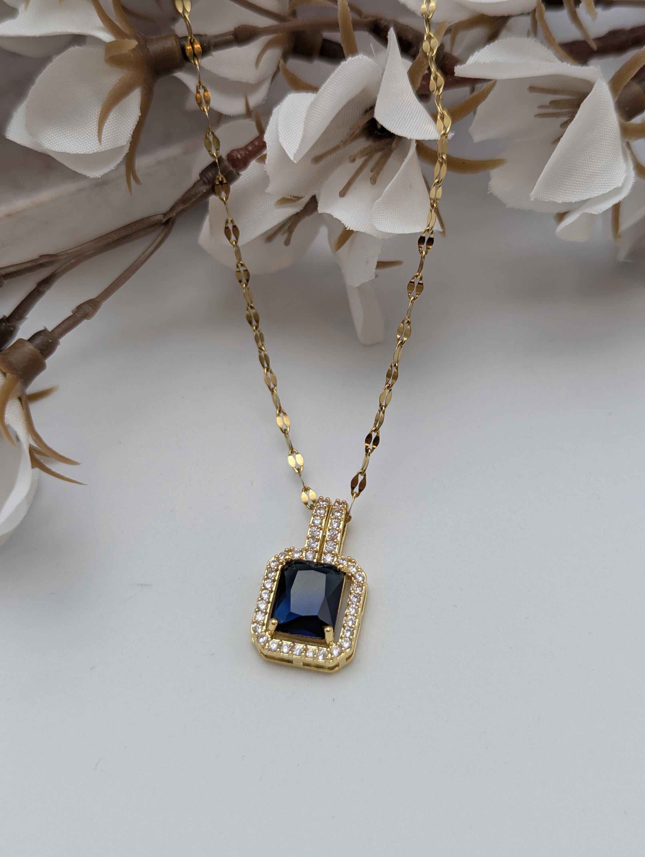 Luxus-Schmuck-Halskette mit Diamant-Imitation, 18 Karat vergoldet, Statement-Halskette, Kunstdiamanten, erschwingliches Diamant-Jubiläumsgeschenk für Sie