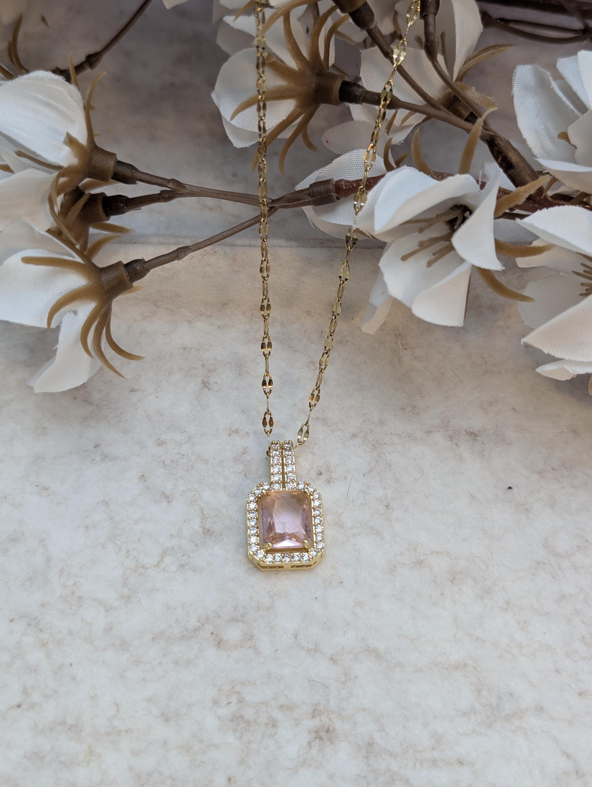 Luxus-Schmuck-Halskette mit Diamant-Imitation, 18 Karat vergoldet, Statement-Halskette, Kunstdiamanten, erschwingliches Diamant-Jubiläumsgeschenk für Sie