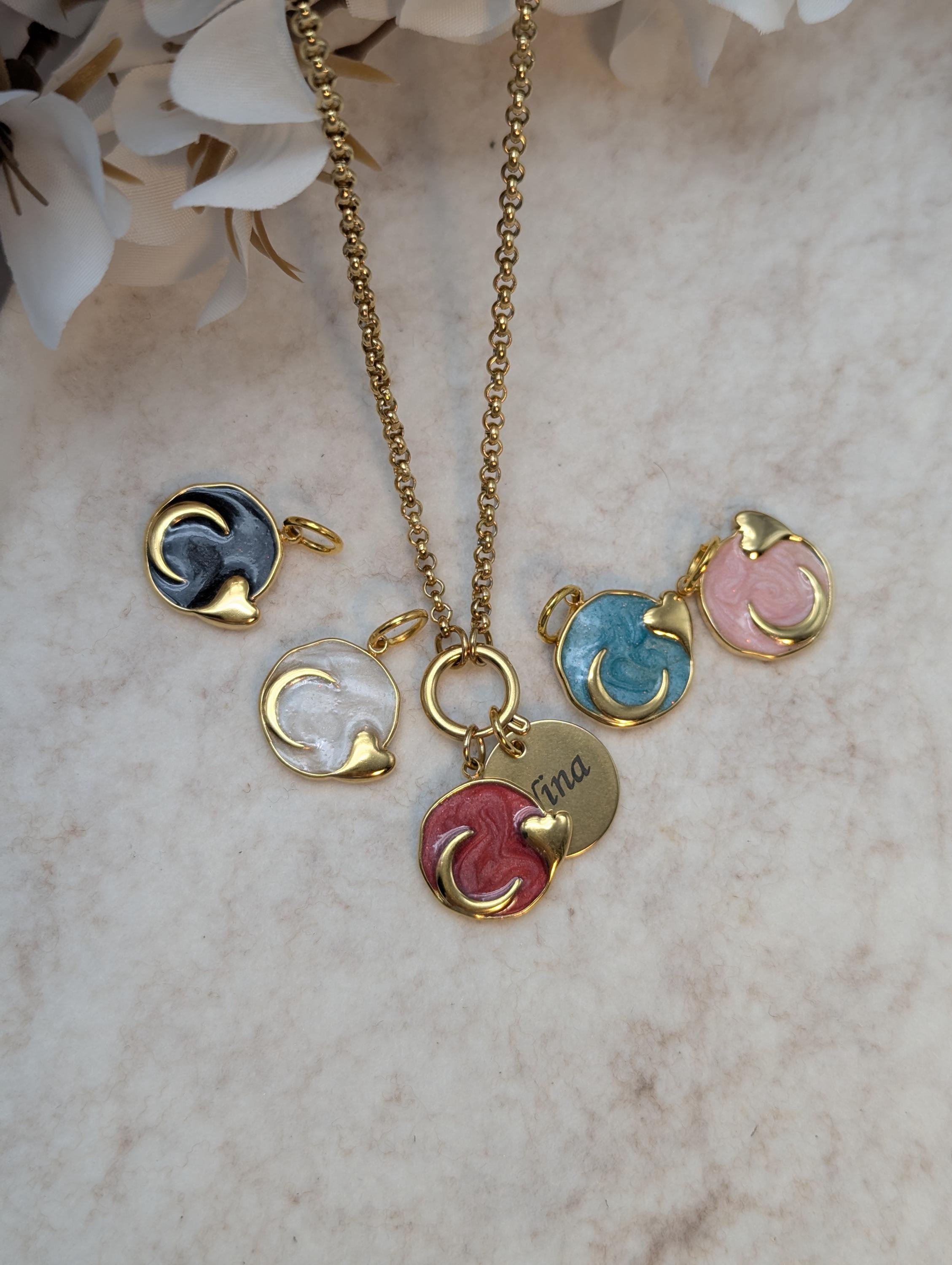 Personalisierter Schmuck für jeden Tag, Halskette mit eingraviertem Namen, individuelle trendige Charm-Halskette, personalisiertes Geschenk für die Frau, Geburtstagsgeschenk für Sie