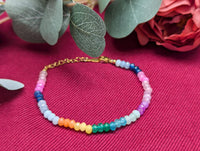 Pulsera de estilo boho, multicolor.